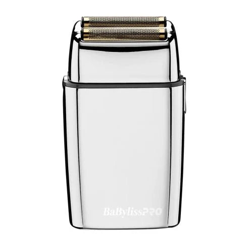 BaByliss PRO Foil FX02 Cordless Chrome Metal Double Foil Shaver (FXFS2)