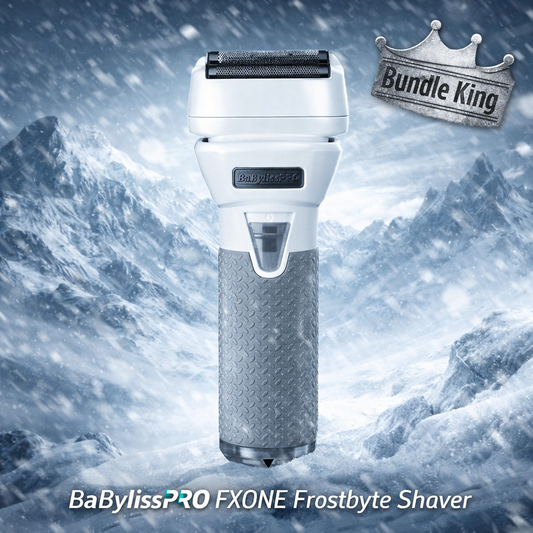 BaBylissPRO FXONE Frostbyte Double Foil Shaver – All-Metal Interchangeable Battery (FX79FSTW)