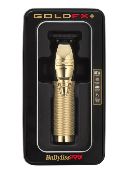 BaBylissPRO GoldFX+ Outlining Cordless Trimmer (FX787NG) – DLC/Titanium T-Blade, 7,200 RPM N1 Brushless Motor, 4-Hour Runtime, USB-C Charging
