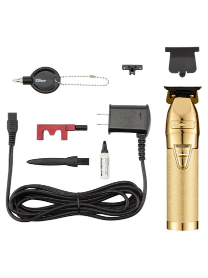 BaBylissPRO GoldFX+ Outlining Cordless Trimmer (FX787NG) – DLC/Titanium T-Blade, 7,200 RPM N1 Brushless Motor, 4-Hour Runtime, USB-C Charging