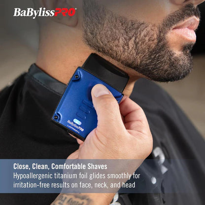 BaBylissPRO® LO-PROFX Compact Single-Foil Shaver (FXLPFS1) – High-Speed Detail Shaver with Black Titanium Foil & USB-C Charging