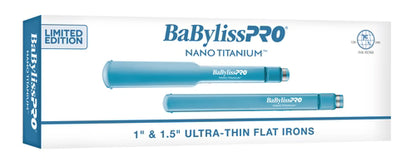 BaBylissPRO Nano Titanium™ Ultra-Thin Flat Iron Duo Pack (1″ & 1.5″) BNTPP57UC – Professional Titanium Straightening Iron Set
