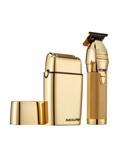 BaBylissPRO GoldFX Master Barber System – Complete Professional Setup | 10-Piece Luxury Edition with Trimmer, Shaver, Razor, Combs & Accessories | Ultimate Barber Kit