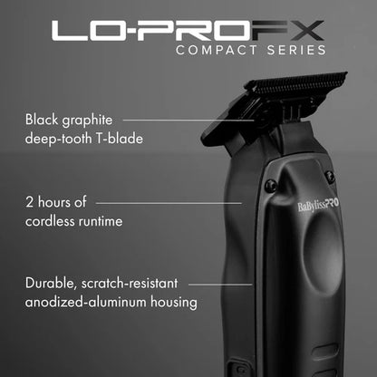 BaBylissPRO Lo-ProFX Compact Trimmer – Matte Black FX72MB