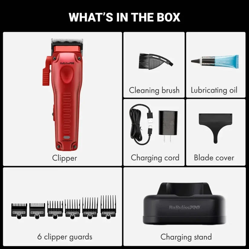 BaBylissPRO Lo-ProFX Compact Clipper Metallic Red FX82RD