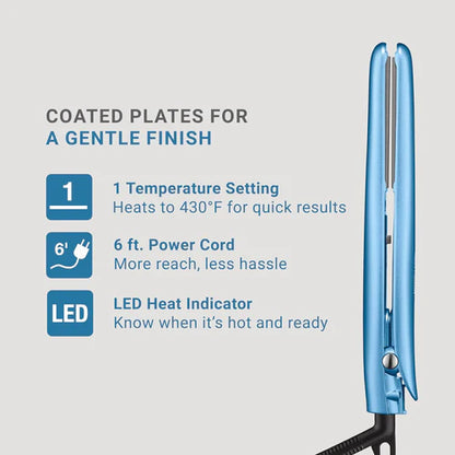 BaBylissPRO Nano Titanium Ultra-Sleek Flat Iron Value Set – 1" Full-Size & 3/4" Mini Straightening Irons for Smooth, Shiny Styling