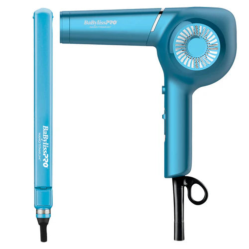 BaBylissPRO Nano Titanium 1" Flat Iron & Classic Dryer Value Pack (BNTPP36UC)