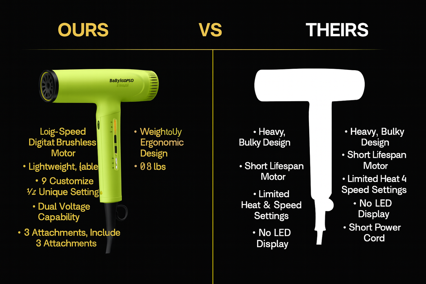BaBylissPRO Nano Titanium Light Ionic High-Speed Hair Dryer (BNTC9200 Series)