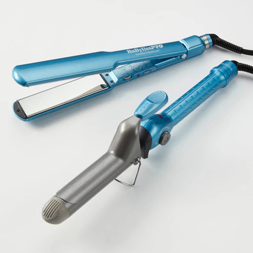 BaBylissPRO Nano Titanium Flat Iron & Curling Iron Professional Styling Value Pack (BNTPP69)