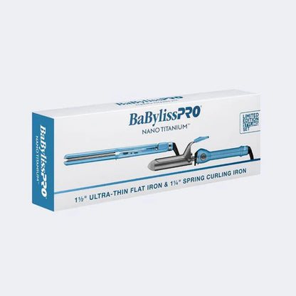BaBylissPRO Nano Titanium Flat Iron & Curling Iron Professional Styling Value Pack (BNTPP69)