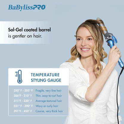 BaBylissPRO Nano Titanium™ 1.25" Spring Curling Iron – Professional Salon Curling Tool (BNT125S)