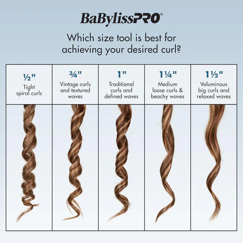 BaBylissPRO Nano Titanium™ 1" Spring Curling Iron – Professional Salon Curling Tool (BNT100S)