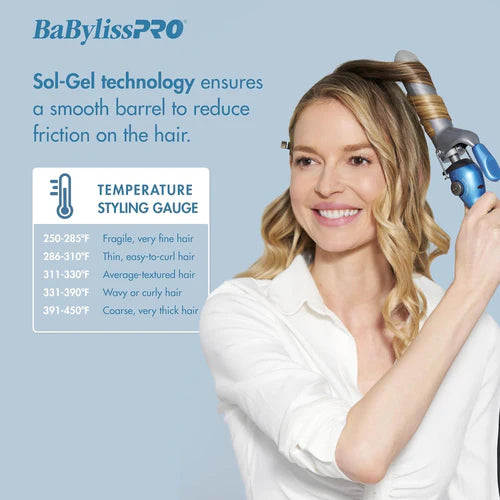 BaBylissPRO Nano Titanium™ 3/4" Spring Curling Iron – Professional Mini Curl Styling Tool (BNT75S)