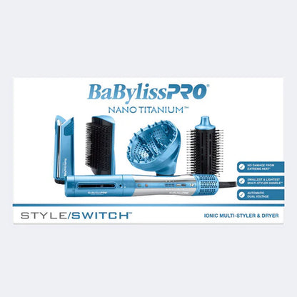 BaBylissPRO™ StyleSwitch Ionic Multi-Styler & Dryer – 5-in-1 Nano Titanium Styling System (BNTSS-5PK)