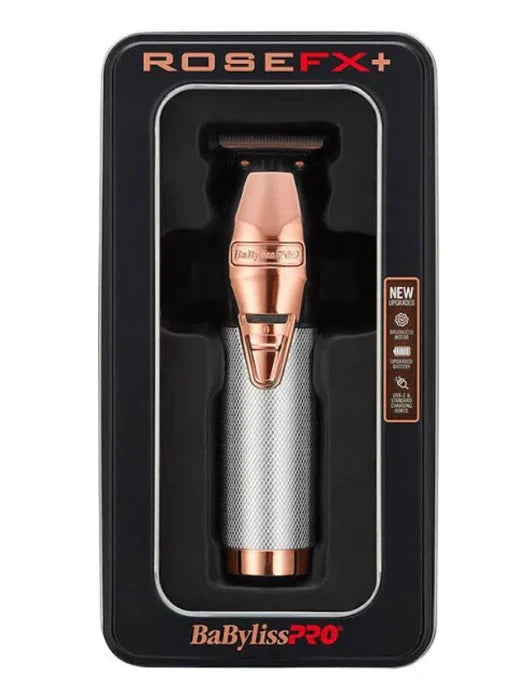 BaBylissPRO RoseFX+ Outlining Cordless Trimmer – Titanium Deep-Tooth T-Blade, 4hr Runtime, USB-C Fast Charging (FX787NRG)