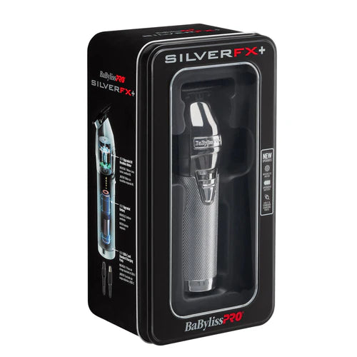 BaBylissPRO® SilverFX+ Cordless Outlining Trimmer – Black Graphite T-Blade, 4-Hour Runtime, USB-C Charging (FX787NS)