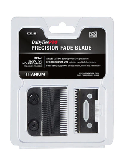 BaBylissPRO® Black Titanium MIM Precision Fade Blade (FX8022B) – Metal Injection Molded Replacement Blade for FX870, FX825, FX829, FX899 & FX673 Clippers