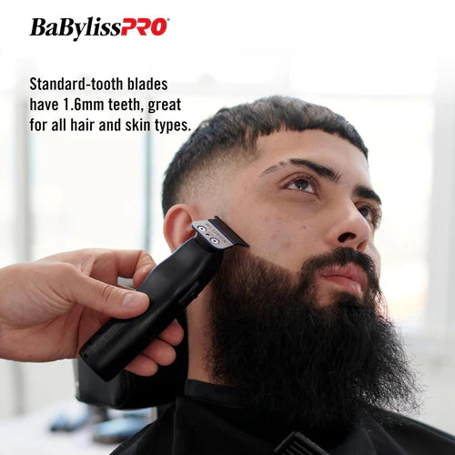 BaBylissPRO® Blue Titanium Standard Tooth T-Blade (FX707BL) – Zero Gap Adjustable Replacement Blade for FX Trimmers