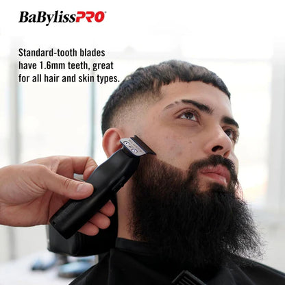 BaBylissPRO® Blue Titanium Standard Tooth T-Blade (FX707BL) – Zero Gap Adjustable Replacement Blade for FX Trimmers