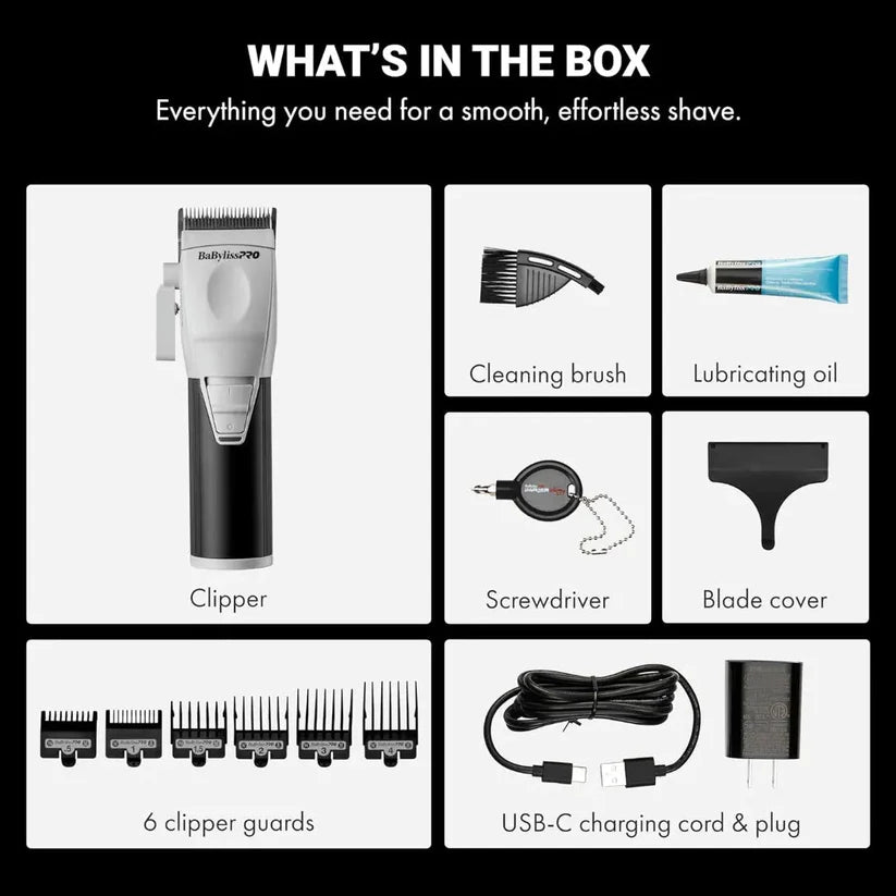 BaBylissPRO™ CoreFX Cordless Clipper (FX86) — Brushless Pro Motor, Zero-Gap Precision