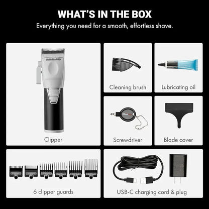 BaBylissPRO™ CoreFX Cordless Clipper (FX86) — Brushless Pro Motor, Zero-Gap Precision