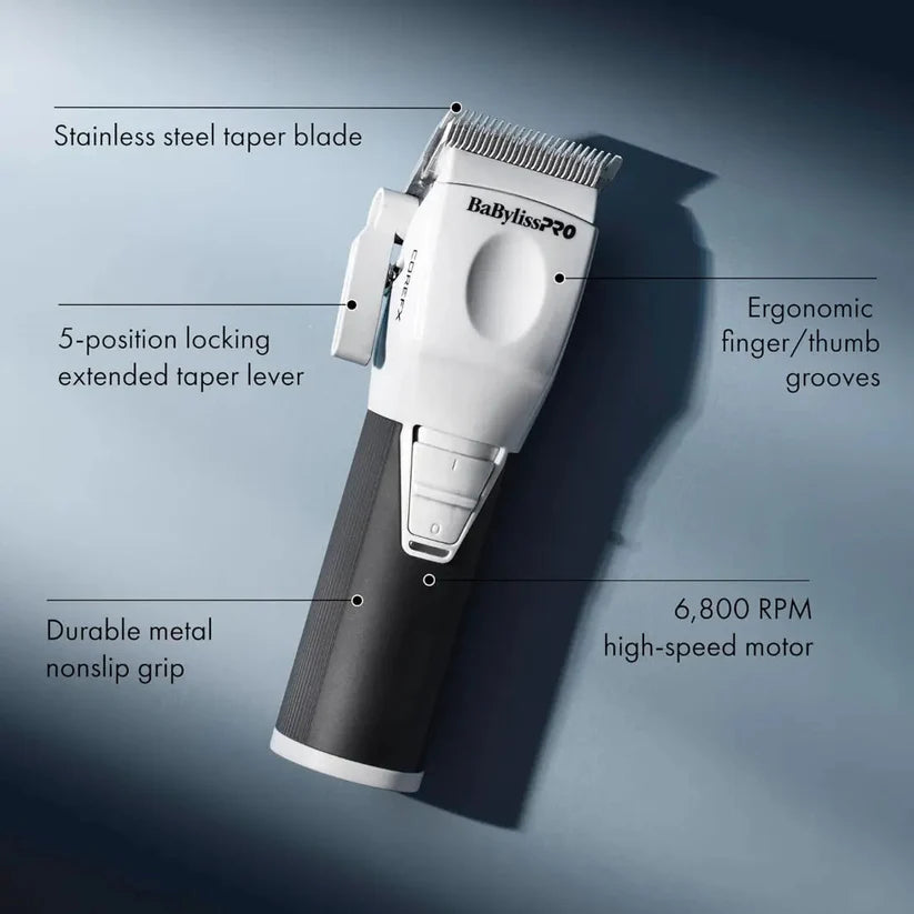 BaBylissPRO™ CoreFX Cordless Clipper (FX86) — Brushless Pro Motor, Zero-Gap Precision