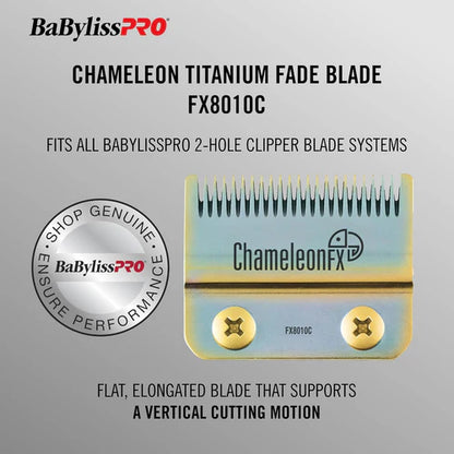 BaBylissPRO® ChameleonFX Titanium Fade Blade (FX8010C) – Zero Gap Adjustable Replacement Fade Blade for FX870, FX825 & FX673 Clippers