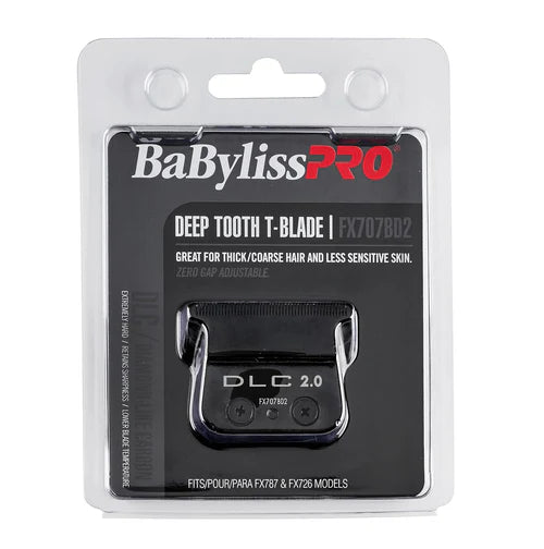 BaBylissPRO® DLC 2.0 Deep Tooth T-Blade (FX707BD2) – Zero Gap Adjustable Replacement Blade for FX787 & FX726 Trimmers