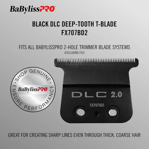 BaBylissPRO® DLC 2.0 Deep Tooth T-Blade (FX707BD2) – Zero Gap Adjustable Replacement Blade for FX787 & FX726 Trimmers