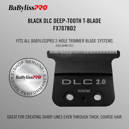 BaBylissPRO® DLC 2.0 Deep Tooth T-Blade (FX707BD2) – Zero Gap Adjustable Replacement Blade for FX787 & FX726 Trimmers
