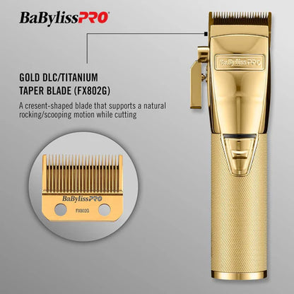 BaBylissPRO® GOLDFX Cordless Clipper – Model FX870G