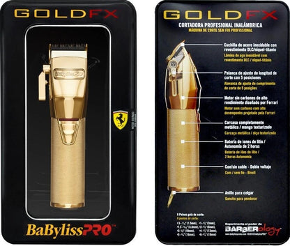 BaBylissPRO® GOLDFX Cordless Clipper – Model FX870G