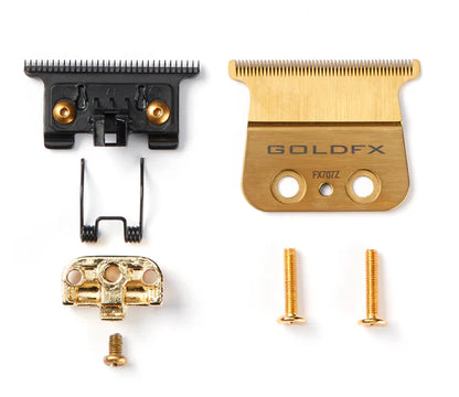 BaBylissPRO® GoldFX Titanium Trimmer Blade (FX707Z) – DLC/Titanium Ultra-Thin Standard-Tooth T-Blade, Zero Gap Adjustable, Hypoallergenic