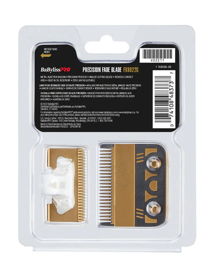 BaBylissPRO® Gold Titanium MIM Precision Fade Blade (FX8022G) – Metal Injection Molded Replacement Blade for FX870, FX825, FX829, FX899 & FX673 Clippers