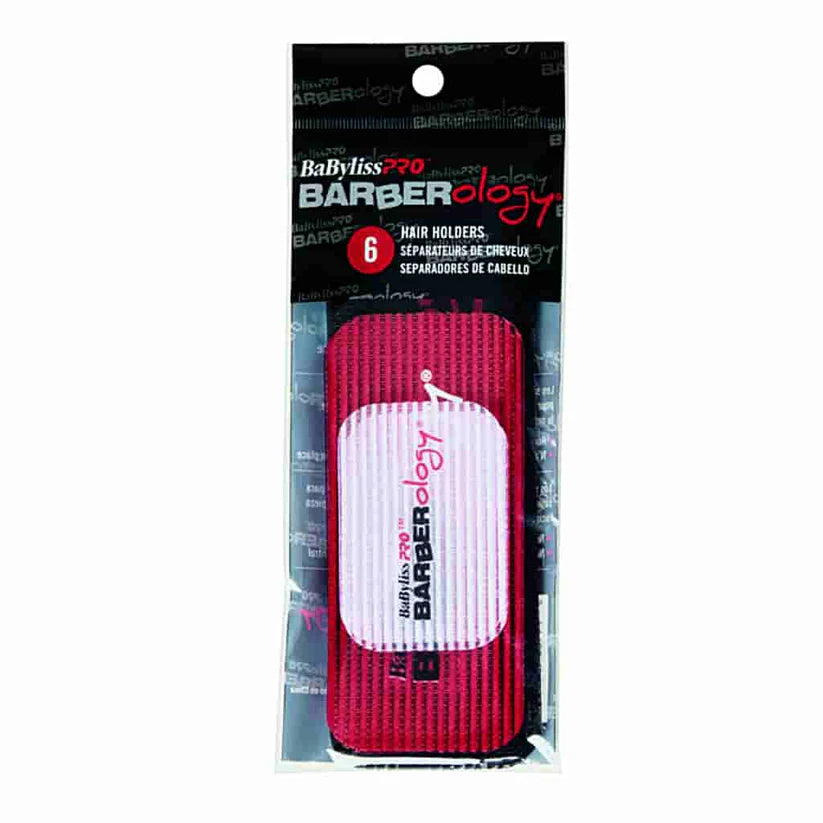 BaBylissPRO Velcro Hair Holders (6-Pack) – No-Slip Barber Grip Set for Clean Cuts