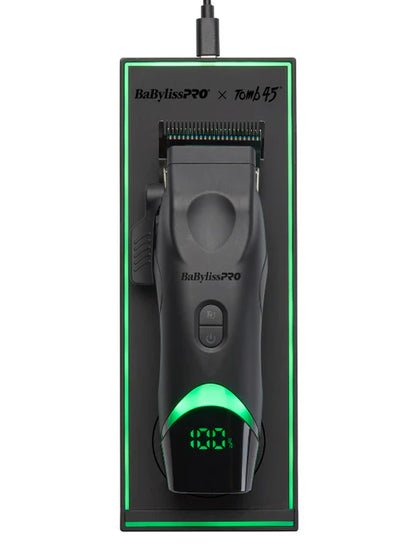 BaBylissPRO x Tomb45 Wireless Charging Clipper (FXT45C) – Dual-Speed DS1, MIM Fade Blade