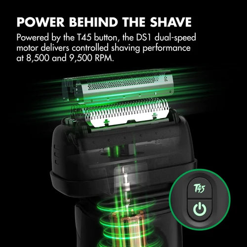 BaBylissPRO x Tomb45 Wireless Charging Double Foil Shaver FXT45FS – Pivoting Quad Head
