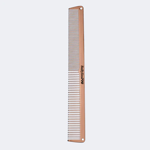 BaBylissPRO RoseFX Metal Barber Comb Set (2pc) – Rose Gold Clipper & Cutting Combs for Elite Barbers and Stylists