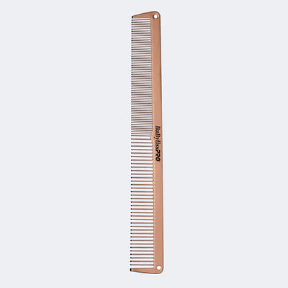BaBylissPRO RoseFX Metal Barber Comb Set (2pc) – Rose Gold Clipper & Cutting Combs for Elite Barbers and Stylists