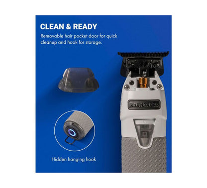 BaBylissPRO FXONE Frostbyte Trimmer – All-Metal Interchangeable Battery (FX799TW)