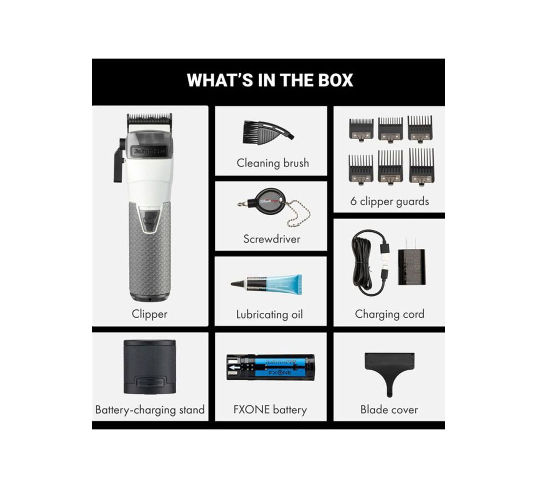 BaBylissPRO FXONE Frostbyte Clipper – All-Metal Interchangeable Battery (FX899TW)