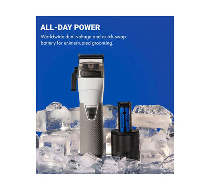 BaBylissPRO FXONE Frostbyte Clipper – All-Metal Interchangeable Battery (FX899TW)
