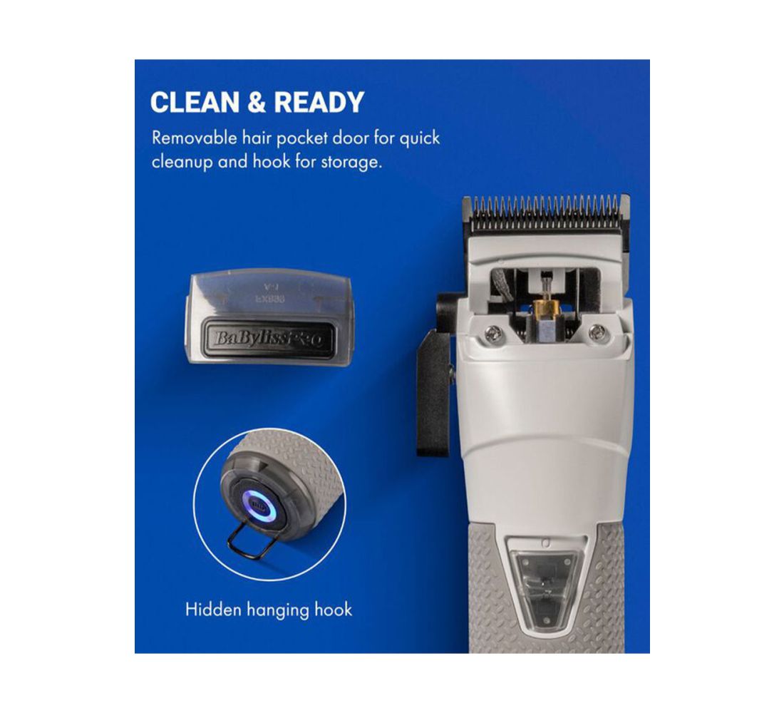 BaBylissPRO FXONE Frostbyte Clipper – All-Metal Interchangeable Battery (FX899TW)