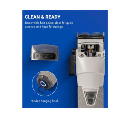 BaBylissPRO FXONE Frostbyte Clipper – All-Metal Interchangeable Battery (FX899TW)