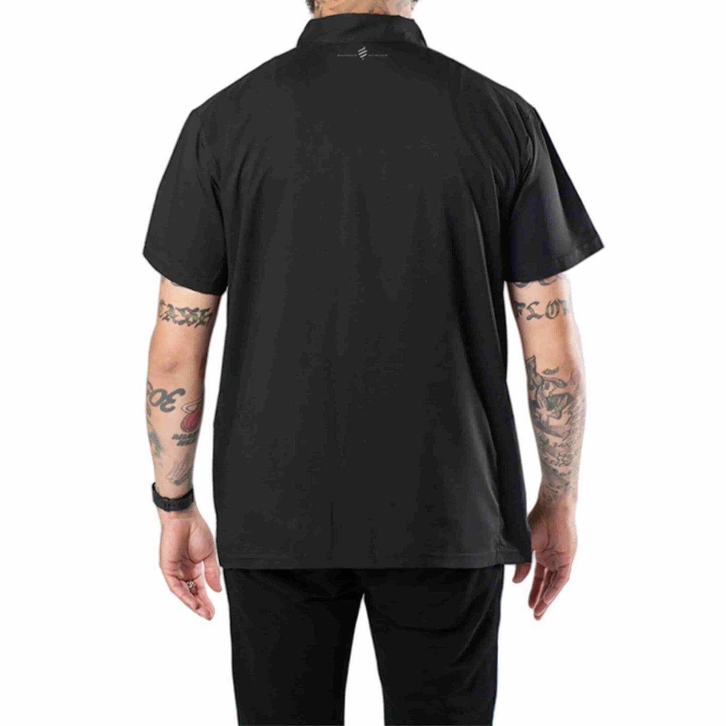 Barber Strong™ Professional Barber Jacket – Black | Lightweight, Water-Resistant NanoShield Barber Uniform