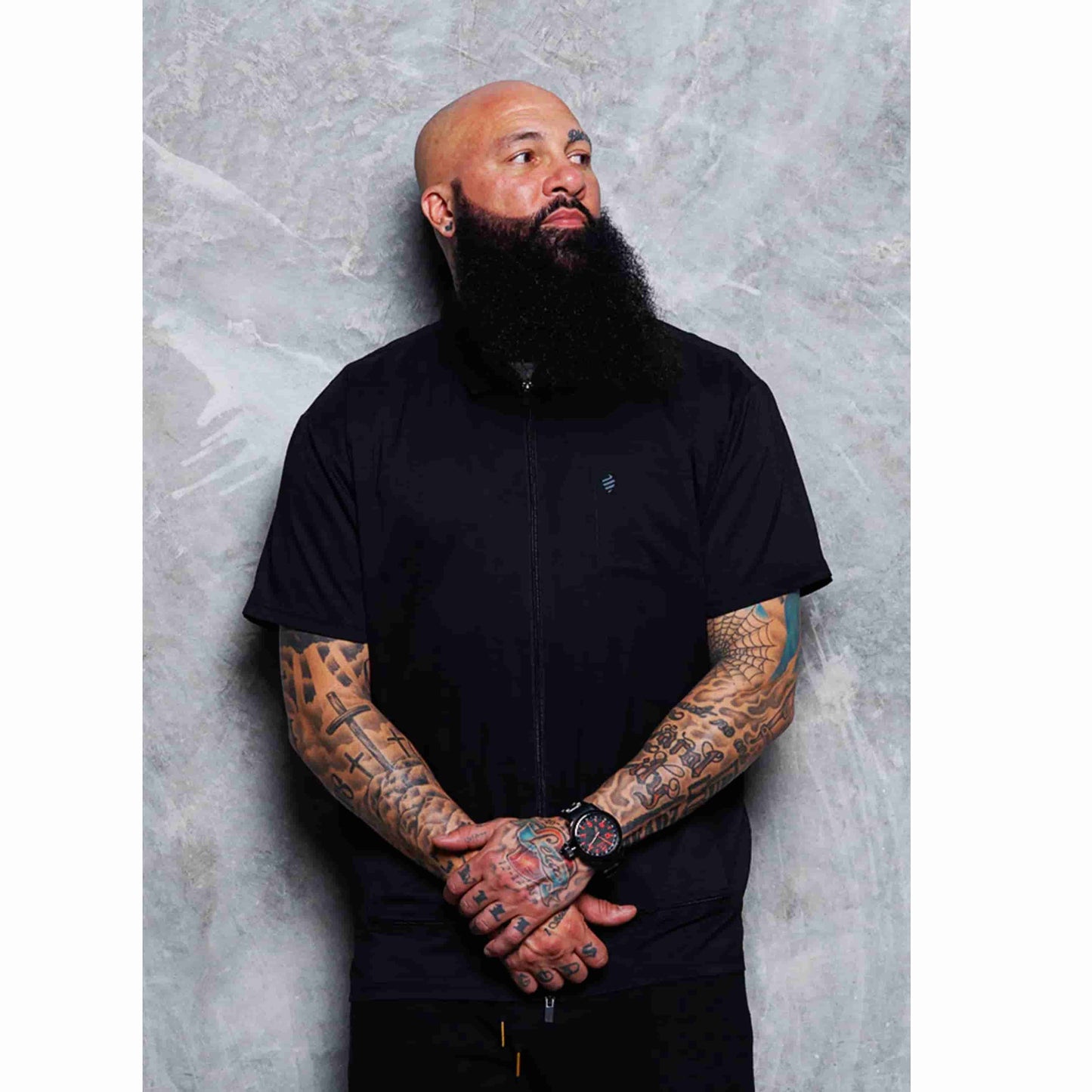 Barber Strong™ Professional Barber Jacket – Black | Lightweight, Water-Resistant NanoShield Barber Uniform