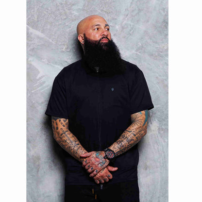 Barber Strong™ Professional Barber Jacket – Black | Lightweight, Water-Resistant NanoShield Barber Uniform