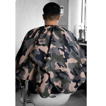 Barber Strong™ Camo Barber Cape – Static-Free, Water-Resistant NanoShield Cutting Cape for Professional Barbers