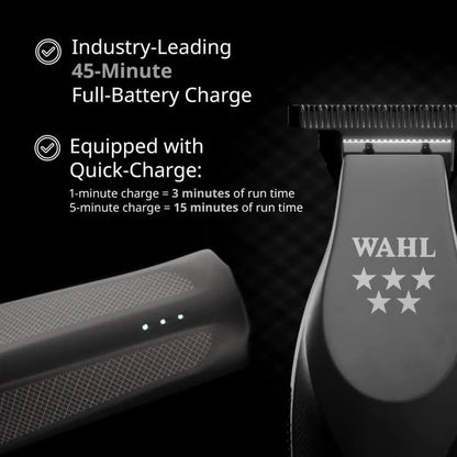 Wahl Hi-Viz™ Nightshade Limited Edition Matte Black Trimmer – DLC Zero-Gap T-Blade, Full-Size Motor, 360° Visibility