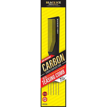 Black Ice Carbon Teasing Comb packaging on a white background